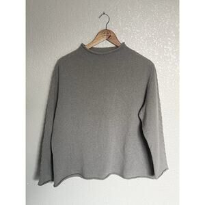 Evam Eva Wool Pullover Sweater Jumper Size 1 Gray Mock Neck
